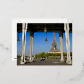 Carte Postale De Vacances En Aluminium Pont de Bir Hakeim à Paris (Recto/Verso)