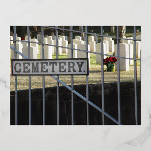 Carte Postale De Vacances En Aluminium Portes du cimetière des soldats tombés