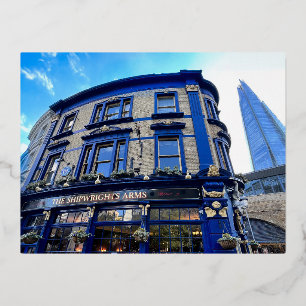 Carte Postale De Vacances En Aluminium Pub Et Shard De Londres