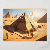 Carte Postale De Vacances En Aluminium Pyramides du Caire (Recto)
