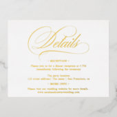 Carte Postale De Vacances En Aluminium Real feuille blanc calligraphie chic détails maria (Recto)