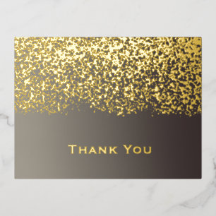 Carte Postale De Vacances En Aluminium Remerciements de mariage en feuille d'or