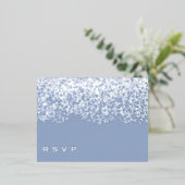 Carte Postale De Vacances En Aluminium Réponse de mariage pailleté (Debout devant)