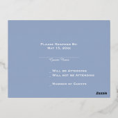 Carte Postale De Vacances En Aluminium Réponse de mariage pailleté (Verso)