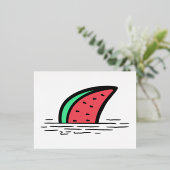 Carte Postale De Vacances En Aluminium requin pastèque (Debout devant)
