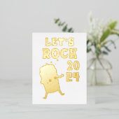 Carte Postale De Vacances En Aluminium Rock 2024 (Debout devant)