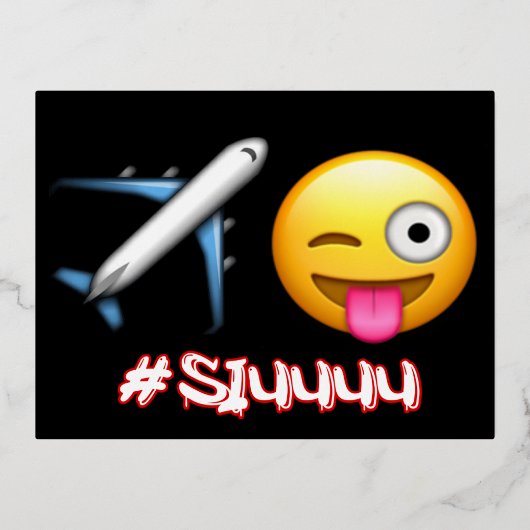 Carte Postale De Vacances En Aluminium ronaldo émoticônes (Recto)