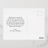 Carte Postale De Vacances En Aluminium Rose Gold Mistletoe Joyeux Noël marié (Verso)