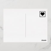 Carte Postale De Vacances En Aluminium Rose super Gold Valentine's Day (Verso)