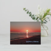 Carte Postale De Vacances En Aluminium Sable d'eau au coucher du soleil (Debout devant)