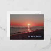 Carte Postale De Vacances En Aluminium Sable d'eau au coucher du soleil (Recto/Verso)