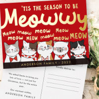 Saison être Meowwy Funny Cute Cats Caroling