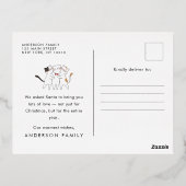 Carte Postale De Vacances En Aluminium Saison être Meowwy Funny Cute Cats Caroling (Verso)