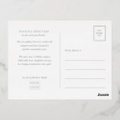 Carte Postale De Vacances En Aluminium Salutations saisonnières Élégant Moderne Classique (Verso)