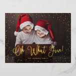 Carte Postale De Vacances En Aluminium Script de neige moderne 2 photo<br><div class="desc">Envoyez l'amour de cette saison de vacances avec cette carte postale élégante et chic avec une chute de neige organique festive encadrant votre photo, un script de salutation moderne, et une couche de dégradé de décoloration pour mettre en évidence votre texte. Le dos est fourni avec un endroit pour une...</div>