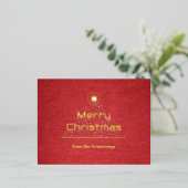 Carte Postale De Vacances En Aluminium Script de Noël Joyeux (Debout devant)