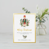 Carte Postale De Vacances En Aluminium Script de Noeud de Noël moderne (Debout devant)