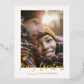 Carte Postale De Vacances En Aluminium script joyeux noël photo (Recto)