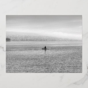 Carte Postale De Vacances En Aluminium Sculleur unique du lac de Zurich