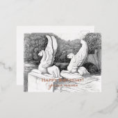 Carte Postale De Vacances En Aluminium Sculpture Griffins monochrome (Recto/Verso)