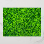 Carte Postale De Vacances En Aluminium Shamrock green, St. Patrick's Day,<br><div class="desc">Shamrock green,  St. Patrick's Day celebration.</div>