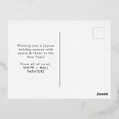 Carte Postale De Vacances En Aluminium Simple Joie Affaires Photo Noël (Verso)