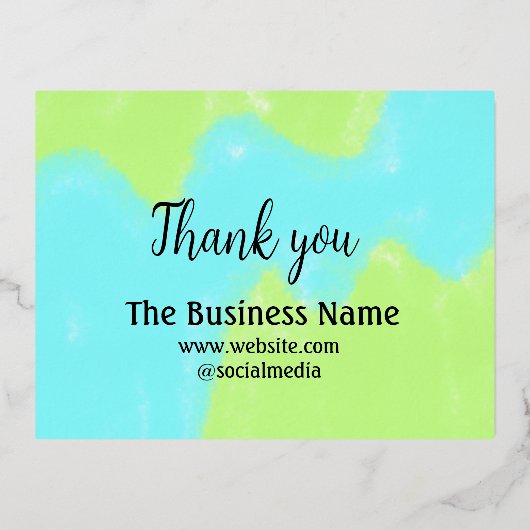 Carte Postale De Vacances En Aluminium Simple merci d'ajouter des détails de nom d'entrep (Recto)