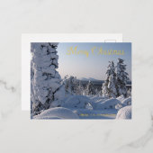 Carte Postale De Vacances En Aluminium Snowy Winter Scenery Noël (Recto/Verso)