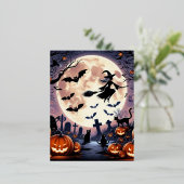 Carte Postale De Vacances En Aluminium sorcière éffrayante (Debout devant)