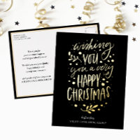 Souhaitez-vous Joyeux Noël noir Script Business