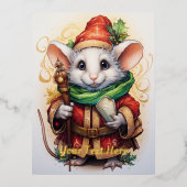 Carte Postale De Vacances En Aluminium Souris de Noël 4 (Recto)