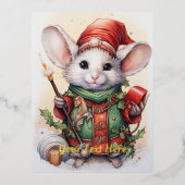 Carte Postale De Vacances En Aluminium Souris de Noël 49 (Recto)