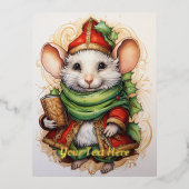 Carte Postale De Vacances En Aluminium Souris de Noël 5 (Recto)