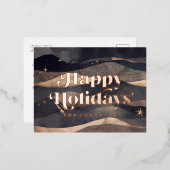 Carte Postale De Vacances En Aluminium Starry Night Winter Sky Moderne Élégant Chic (Recto/Verso)