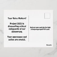 Stop Project 2025 - Défendre la démocratie - Vote 