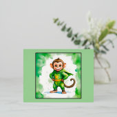 Carte Postale De Vacances En Aluminium Super singe (Debout devant)