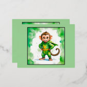 Carte Postale De Vacances En Aluminium Super singe (Recto/Verso)