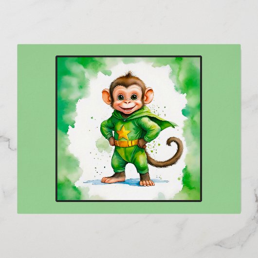 Carte Postale De Vacances En Aluminium Super singe (Recto)