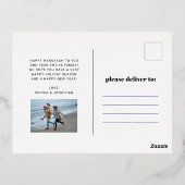 Carte Postale De Vacances En Aluminium Texte et photo Gold Modern | Hanoukka joyeux (Verso)