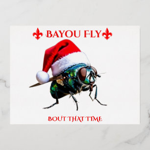 Carte Postale De Vacances En Aluminium The Bayou Fly dit Joyeuses Fêtes