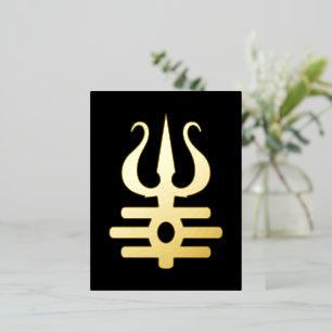 Carte Postale De Vacances En Aluminium Triratna doré