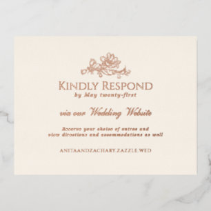 Carte Postale De Vacances En Aluminium Tulip Cascade Foil RSVP