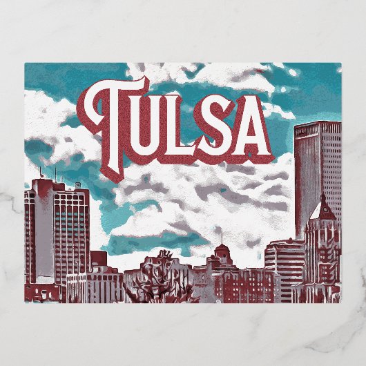 Carte Postale De Vacances En Aluminium Tulsa Oklahoma (Recto)