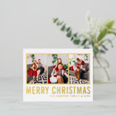Carte Postale De Vacances En Aluminium Typographie moderne Collage photo Noël (Debout devant)