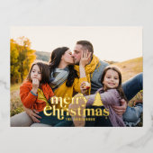 Carte Postale De Vacances En Aluminium Typographie rétro photo plein moderne (Recto)