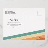 Carte Postale De Vacances En Aluminium Typographie rétro super Bonne année (Verso)