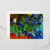 Carte Postale De Vacances En Aluminium Van Gogh - Irises (Recto/Verso)