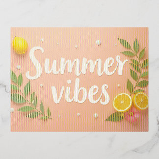 Carte Postale De Vacances En Aluminium Vibes d'été