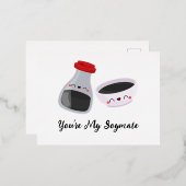 Carte Postale De Vacances En Aluminium Vous êtes My Soymate, Soy Sauce (Recto/Verso)