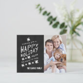 CARTE POSTALE DE VACANCES EN CLAVIER NOIR (Debout devant)